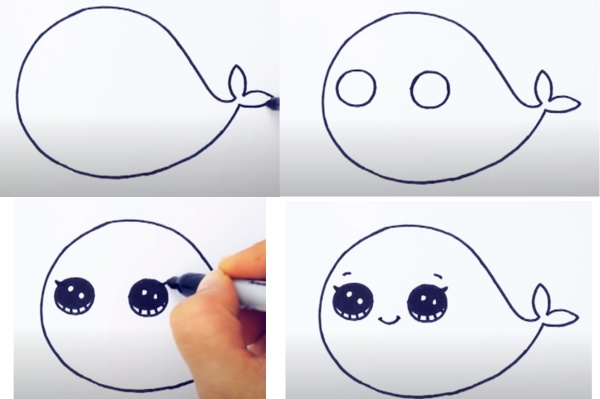 Disegni kawaii carini per schizzi a matita facili