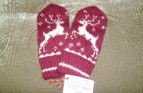Ornament für gestrickte Fäustlinge. Schemata und Beschreibung