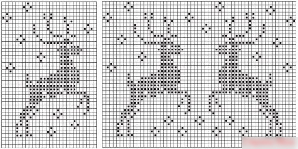 Ornament für gestrickte Fäustlinge. Schemata und Beschreibung
