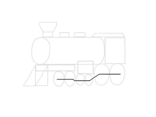 Dampflokomotive zeichnen für Kinder mit einfachem Bleistift