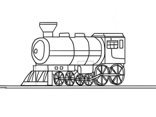 Dampflokomotive zeichnen für Kinder mit einfachem Bleistift