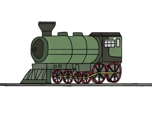 Dampflokomotive zeichnen für Kinder mit einfachem Bleistift