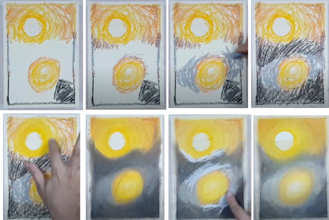 Spinnennetz zeichnen für Kinder mit Bleistift Schritt für Schritt