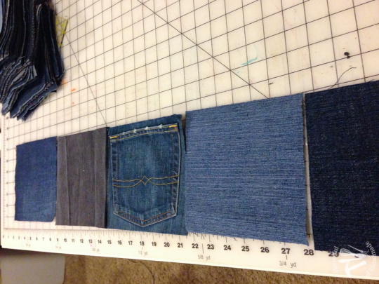 Coperta patchwork in denim fai da te. Masterclass