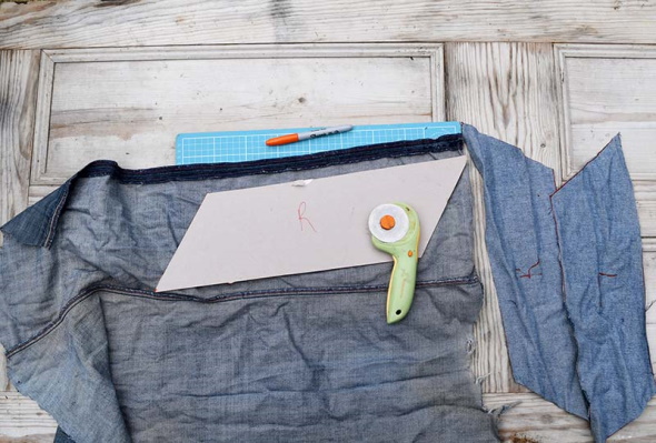 Coperta patchwork in denim fai da te. Masterclass