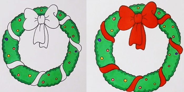 Weihnachtszeichnungen für Kinder zum Nachmalen