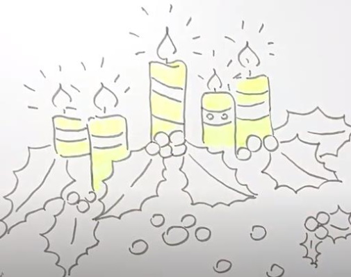 Weihnachtszeichnungen für Kinder zum Nachmalen