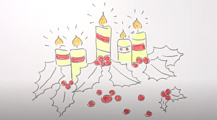Weihnachtszeichnungen für Kinder zum Nachmalen