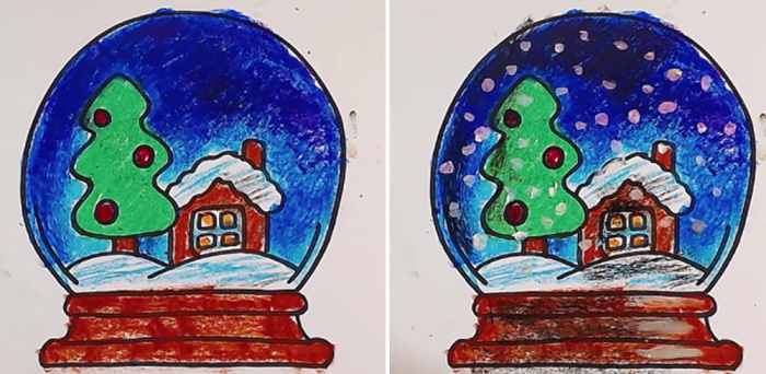 Weihnachtszeichnungen für Kinder zum Nachmalen