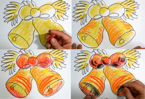 Weihnachtszeichnungen für Kinder zum Nachmalen