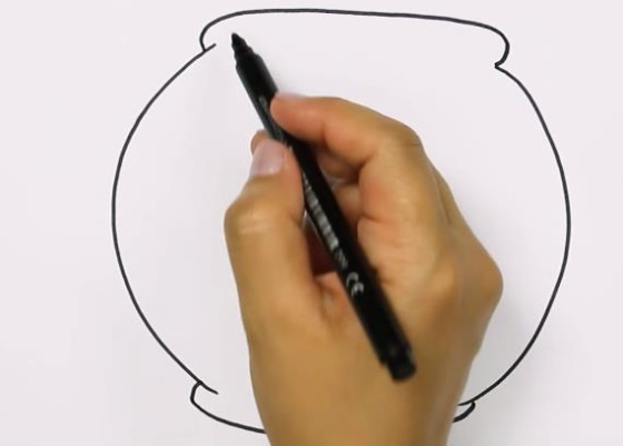 Fischzeichnung für Kinder Schritt für Schritt mit einem Bleistift
