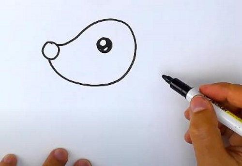Rentier-Bleistiftzeichnung für Kinder