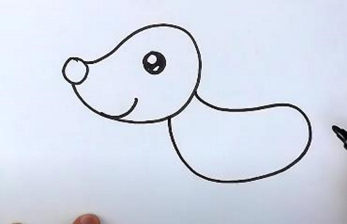 Rentier-Bleistiftzeichnung für Kinder