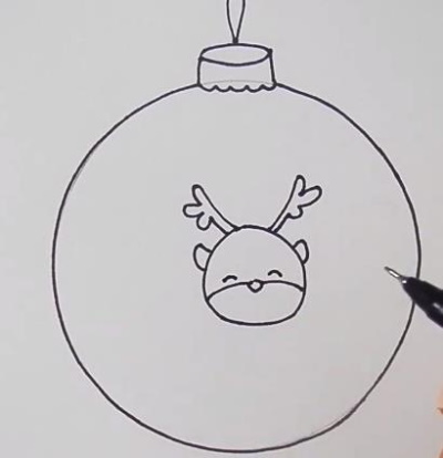 Rentier-Bleistiftzeichnung für Kinder