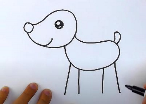 Rentier-Bleistiftzeichnung für Kinder