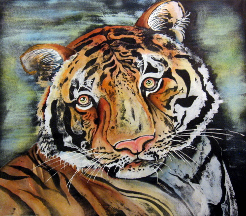 Tiger zeichnen für Kinder mit Bleistift Schritt für Schritt