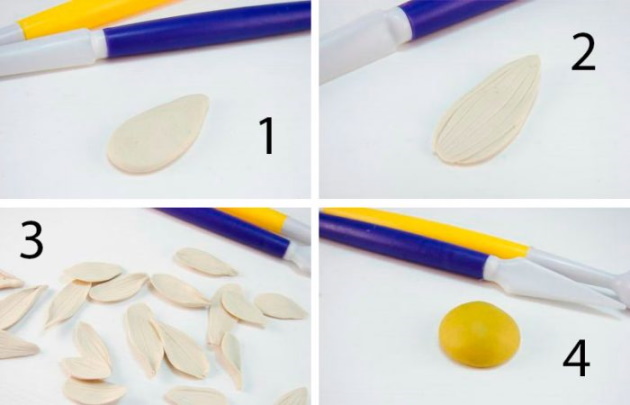Blumen aus Luftplastilin Schritt für Schritt mit Ihren eigenen Händen