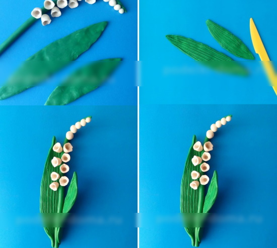 Blumen aus Luftplastilin Schritt für Schritt mit Ihren eigenen Händen