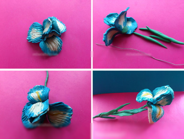 Blumen aus Luftplastilin Schritt für Schritt mit Ihren eigenen Händen