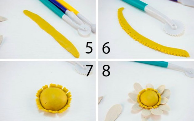 Blumen aus Luftplastilin Schritt für Schritt mit Ihren eigenen Händen