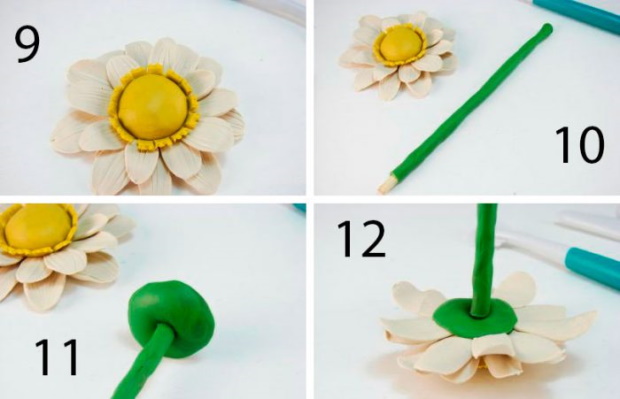Blumen aus Luftplastilin Schritt für Schritt mit Ihren eigenen Händen