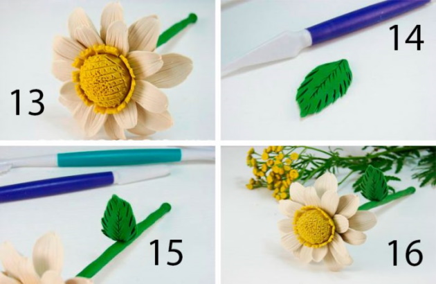 Blumen aus Luftplastilin Schritt für Schritt mit Ihren eigenen Händen