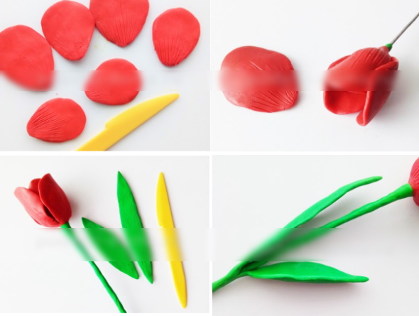Blumen aus Luftplastilin Schritt für Schritt mit Ihren eigenen Händen