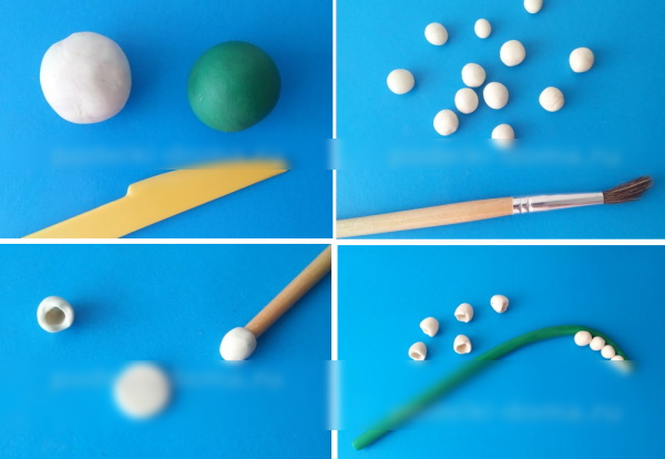 Blumen aus Luftplastilin Schritt für Schritt mit Ihren eigenen Händen