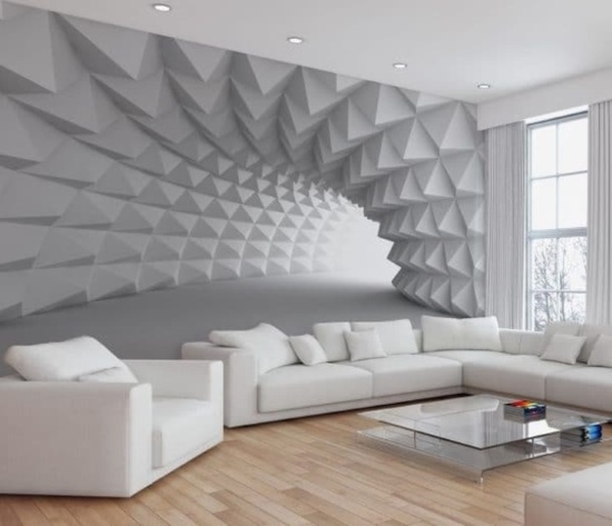 Sprühbilder an einer Hauswand, in einer Wohnung