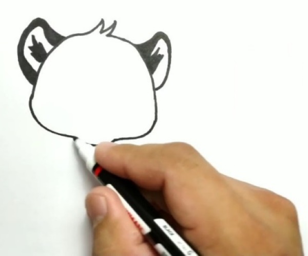 Amurtiger Bleistiftzeichnung für Kinder