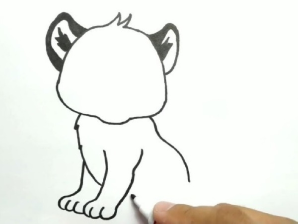 Amurtiger Bleistiftzeichnung für Kinder