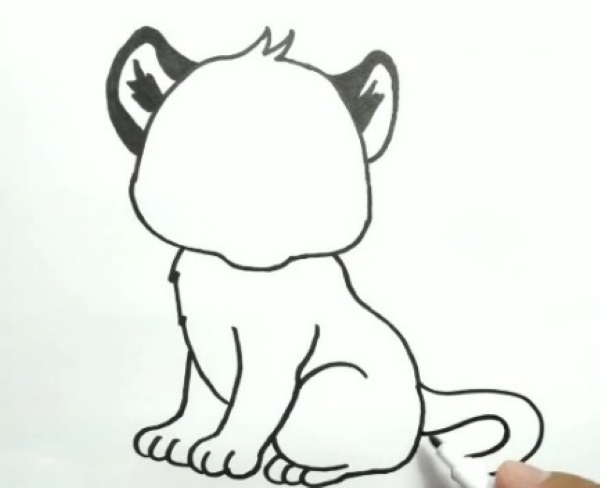 Amurtiger Bleistiftzeichnung für Kinder