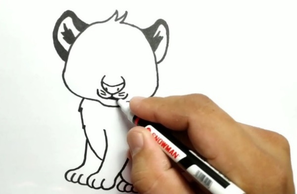 Amurtiger Bleistiftzeichnung für Kinder