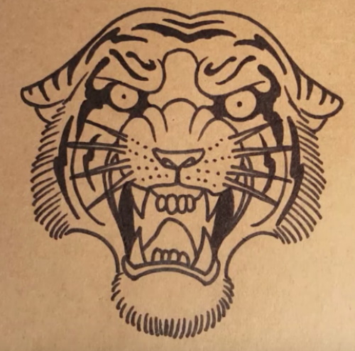 Amurtiger Bleistiftzeichnung für Kinder