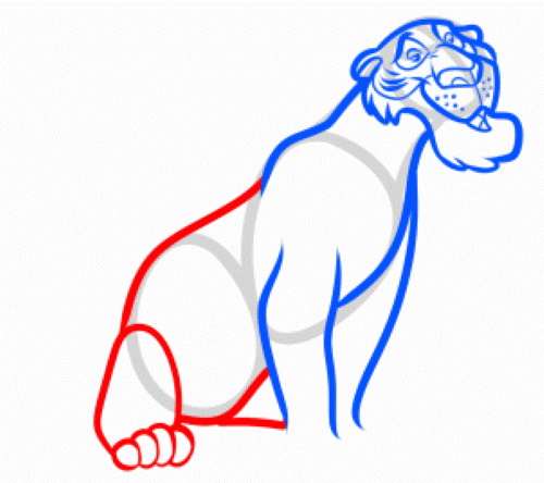 Amurtiger Bleistiftzeichnung für Kinder