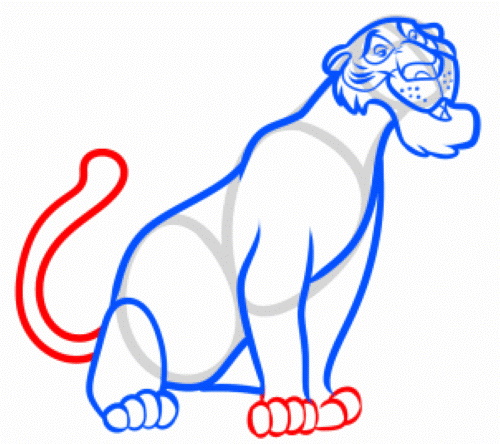 Amurtiger Bleistiftzeichnung für Kinder