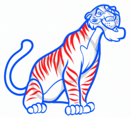 Amurtiger Bleistiftzeichnung für Kinder