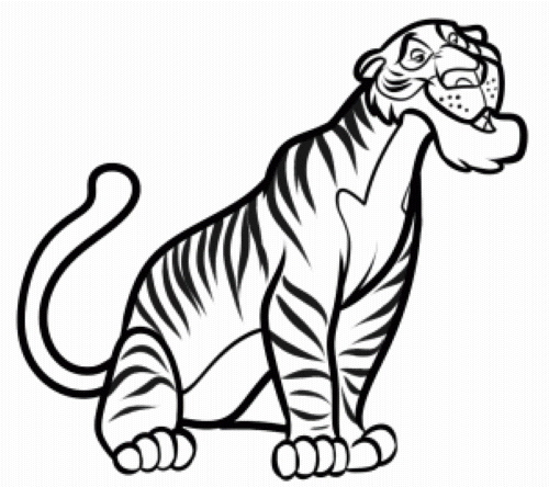 Amurtiger Bleistiftzeichnung für Kinder