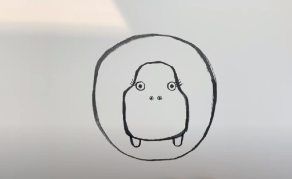 Nilpferd zeichnen für Kinder mit Bleistift Schritt für Schritt