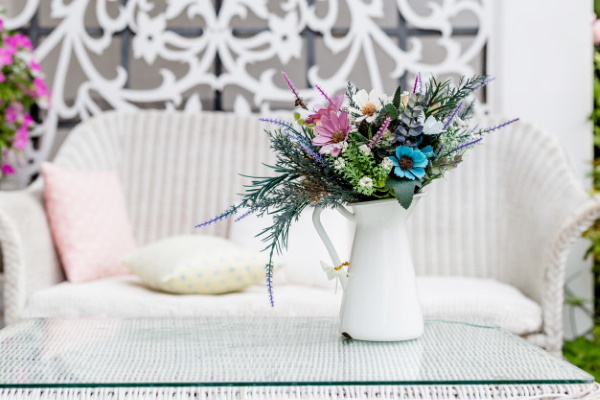 Wunderschöne, handgefertigte Sträuße aus Wildblumen. Foto