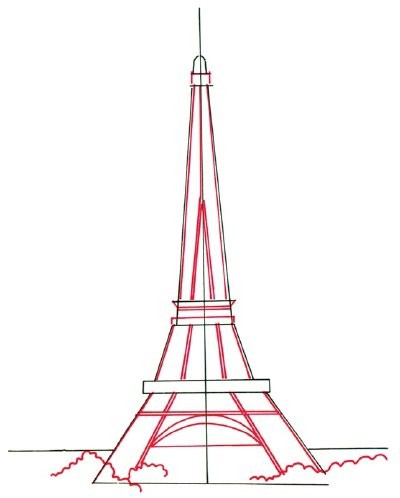 Eiffelturm-Bleistiftzeichnung für Kinder