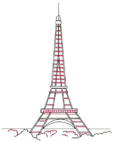 Eiffelturm-Bleistiftzeichnung für Kinder
