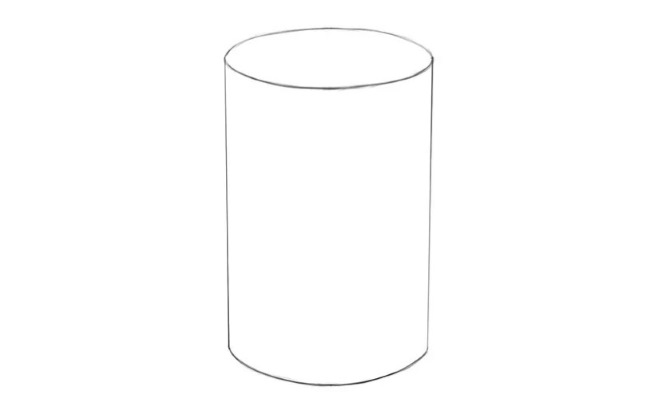 Geometrische Formen mit Schatten. Bleistiftzeichnung Schritt für Schritt