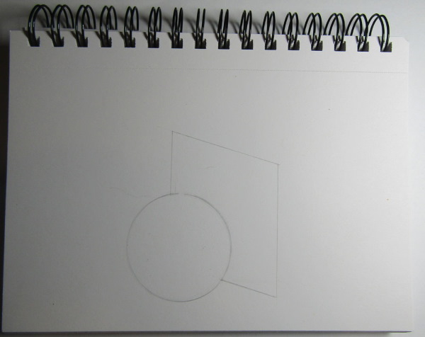 Geometrische Formen mit Schatten. Bleistiftzeichnung Schritt für Schritt