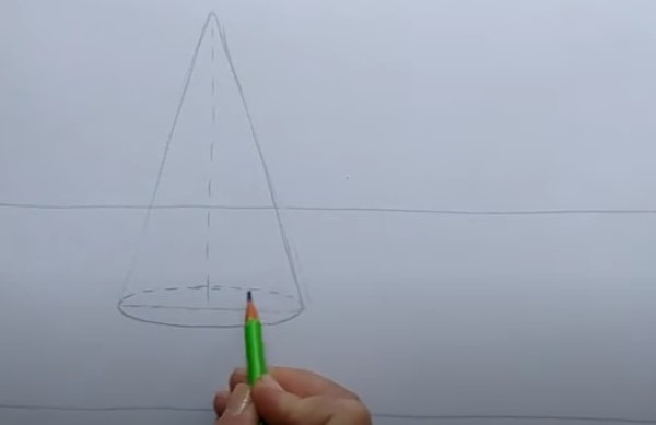 Geometrische Formen mit Schatten. Bleistiftzeichnung Schritt für Schritt