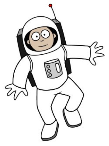 Astronautenzeichnung für Kinder mit Bleistift Schritt für Schritt