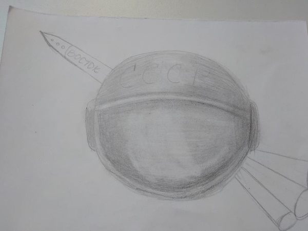Astronautenzeichnung für Kinder mit Bleistift Schritt für Schritt