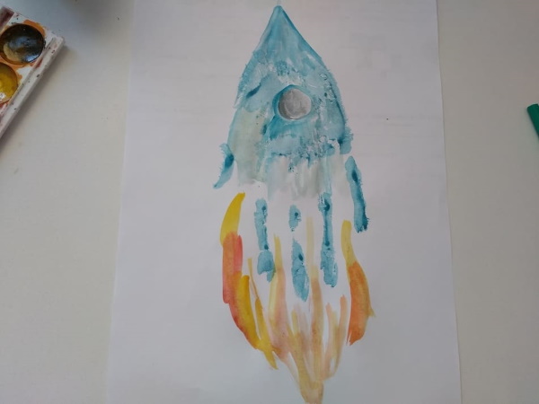 Astronautenzeichnung für Kinder mit Bleistift Schritt für Schritt