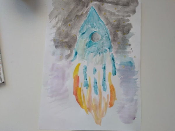 Astronautenzeichnung für Kinder mit Bleistift Schritt für Schritt