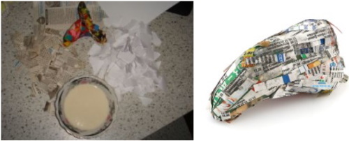 DIY-Baba-Jaga-Kostüm für Erwachsene aus Restmaterialien. Foto